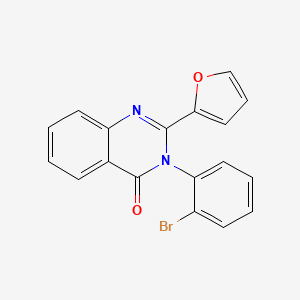 molecular formula C18H11BrN2O2 B10883666 3-(2-bromophenyl)-2-(furan-2-yl)quinazolin-4(3H)-one 