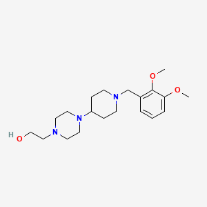 molecular formula C20H33N3O3 B10883709 2-{4-[1-(2,3-Dimethoxybenzyl)piperidin-4-yl]piperazin-1-yl}ethanol 