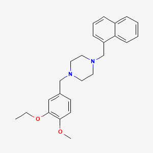 1-[(3-Ethoxy-4-methoxyphenyl)methyl]-4-(naphthalen-1-ylmethyl)piperazine