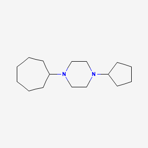 1-Cycloheptyl-4-cyclopentylpiperazine