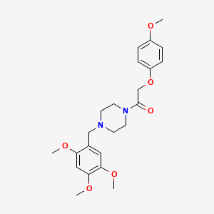 2-(4-Methoxyphenoxy)-1-[4-(2,4,5-trimethoxybenzyl)piperazin-1-yl]ethanone