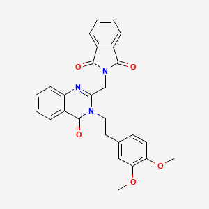 molecular formula C27H23N3O5 B10883803 2-({3-[2-(3,4-dimethoxyphenyl)ethyl]-4-oxo-3,4-dihydroquinazolin-2-yl}methyl)-1H-isoindole-1,3(2H)-dione 