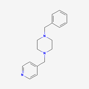 molecular formula C17H21N3 B10883823 1-Benzyl-4-(pyridin-4-ylmethyl)piperazine 