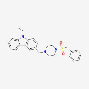 molecular formula C26H29N3O2S B10883832 3-{[4-(benzylsulfonyl)piperazin-1-yl]methyl}-9-ethyl-9H-carbazole 