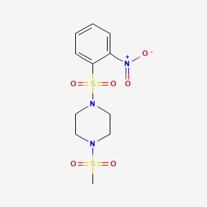 1-(Methylsulfonyl)-4-[(2-nitrophenyl)sulfonyl]piperazine