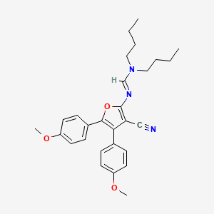 N,N-dibutyl-N'-[3-cyano-4,5-bis(4-methoxyphenyl)furan-2-yl]imidoformamide