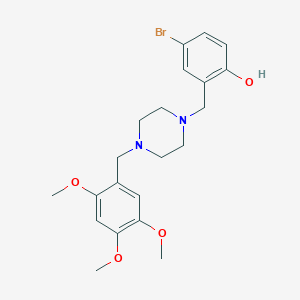 4-Bromo-2-{[4-(2,4,5-trimethoxybenzyl)piperazin-1-yl]methyl}phenol