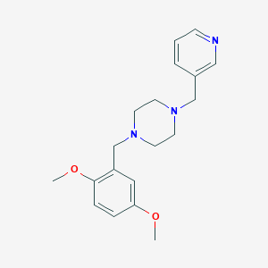 molecular formula C19H25N3O2 B10883871 1-[(2,5-Dimethoxyphenyl)methyl]-4-(pyridin-3-ylmethyl)piperazine 