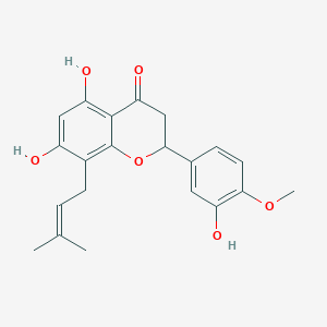 molecular formula C21H22O6 B108839 5,7,3'-三羟基-4'-甲氧基-8-异戊烯基黄烷酮 CAS No. 1268140-15-3