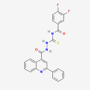 molecular formula C24H16F2N4O2S B10883901 3,4-difluoro-N-({2-[(2-phenylquinolin-4-yl)carbonyl]hydrazinyl}carbonothioyl)benzamide 