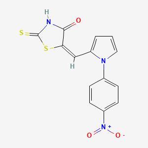 (5E)-5-{[1-(4-nitrophenyl)-1H-pyrrol-2-yl]methylidene}-2-thioxo-1,3-thiazolidin-4-one