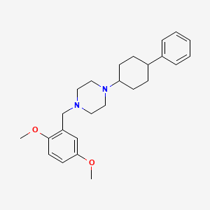 1-[(2,5-Dimethoxyphenyl)methyl]-4-(4-phenylcyclohexyl)piperazine