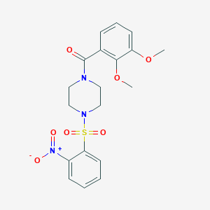 molecular formula C19H21N3O7S B10883957 (2,3-Dimethoxyphenyl){4-[(2-nitrophenyl)sulfonyl]piperazin-1-yl}methanone 