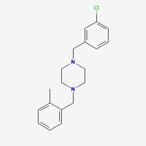 molecular formula C19H23ClN2 B10883997 1-(3-Chlorobenzyl)-4-(2-methylbenzyl)piperazine 