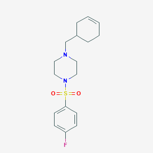 molecular formula C17H23FN2O2S B10884007 1-(Cyclohex-3-en-1-ylmethyl)-4-[(4-fluorophenyl)sulfonyl]piperazine 