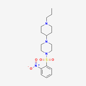 molecular formula C18H28N4O4S B10884024 1-[(2-Nitrophenyl)sulfonyl]-4-(1-propylpiperidin-4-yl)piperazine 