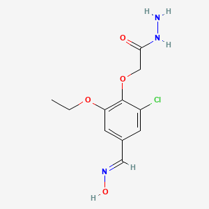 molecular formula C11H14ClN3O4 B10884038 2-{2-chloro-6-ethoxy-4-[(E)-(hydroxyimino)methyl]phenoxy}acetohydrazide 