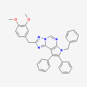 4-[(7-Benzyl-8,9-diphenyl-7H-pyrrolo[3,2-E][1,2,4]triazolo[1,5-C]pyrimidin-2-YL)methyl]-2-methoxyphenyl methyl ether