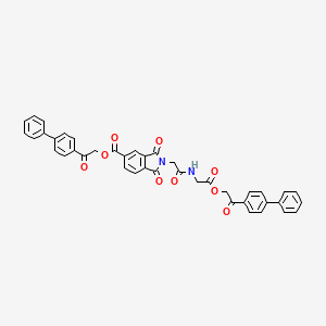 molecular formula C41H30N2O9 B10884049 2-(biphenyl-4-yl)-2-oxoethyl 2-[2-({2-[2-(biphenyl-4-yl)-2-oxoethoxy]-2-oxoethyl}amino)-2-oxoethyl]-1,3-dioxo-2,3-dihydro-1H-isoindole-5-carboxylate 