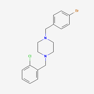 1-[(4-Bromophenyl)methyl]-4-[(2-chlorophenyl)methyl]piperazine