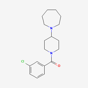 molecular formula C18H25ClN2O B10884064 [4-(Azepan-1-yl)piperidin-1-yl](3-chlorophenyl)methanone 