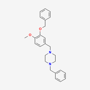 molecular formula C26H30N2O2 B10884067 1-Benzyl-4-[3-(benzyloxy)-4-methoxybenzyl]piperazine 