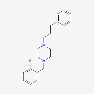 molecular formula C20H25FN2 B10884105 1-(2-Fluorobenzyl)-4-(3-phenylpropyl)piperazine 