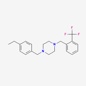 1-(4-Ethylbenzyl)-4-[2-(trifluoromethyl)benzyl]piperazine