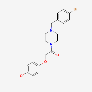 molecular formula C20H23BrN2O3 B10884120 1-[4-(4-Bromobenzyl)piperazin-1-yl]-2-(4-methoxyphenoxy)ethanone 