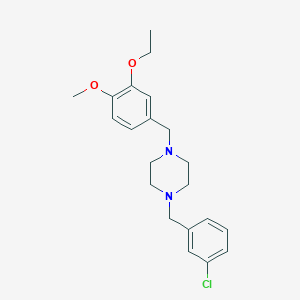 1-(3-Chlorobenzyl)-4-(3-ethoxy-4-methoxybenzyl)piperazine