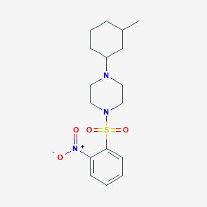 1-(3-Methylcyclohexyl)-4-[(2-nitrophenyl)sulfonyl]piperazine