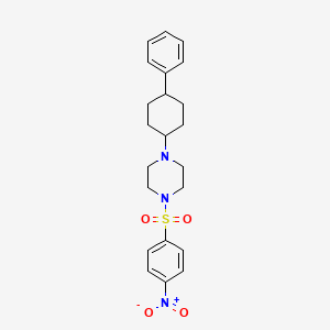 1-[(4-Nitrophenyl)sulfonyl]-4-(4-phenylcyclohexyl)piperazine