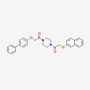 2-(Biphenyl-4-yloxy)-1-{4-[(naphthalen-2-yloxy)acetyl]piperazin-1-yl}ethanone