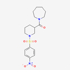 molecular formula C18H25N3O5S B10884189 Azepan-1-yl{1-[(4-nitrophenyl)sulfonyl]piperidin-3-yl}methanone 