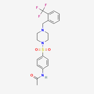 N-[4-({4-[2-(trifluoromethyl)benzyl]piperazin-1-yl}sulfonyl)phenyl]acetamide