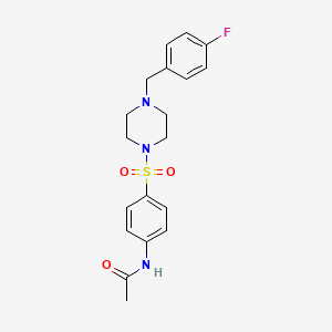 molecular formula C19H22FN3O3S B10884221 N-(4-{[4-(4-fluorobenzyl)piperazin-1-yl]sulfonyl}phenyl)acetamide 