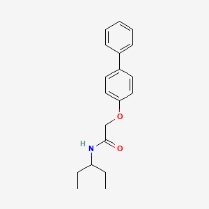 2-(biphenyl-4-yloxy)-N-(pentan-3-yl)acetamide