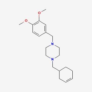 1-(Cyclohex-3-en-1-ylmethyl)-4-(3,4-dimethoxybenzyl)piperazine