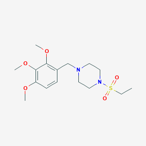 molecular formula C16H26N2O5S B10884259 1-(Ethylsulfonyl)-4-(2,3,4-trimethoxybenzyl)piperazine 