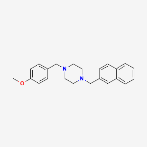 1-[(4-Methoxyphenyl)methyl]-4-(naphthalen-2-ylmethyl)piperazine