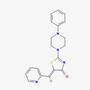 (5Z)-2-(4-phenylpiperazin-1-yl)-5-(pyridin-2-ylmethylidene)-1,3-thiazol-4(5H)-one