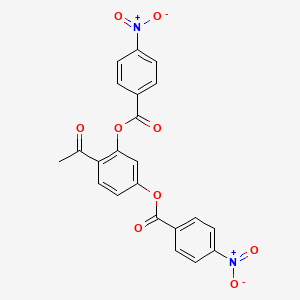 molecular formula C22H14N2O9 B10884320 4-Acetylbenzene-1,3-diyl bis(4-nitrobenzoate) 