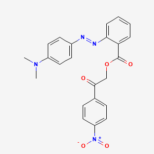 2-(4-Nitrophenyl)-2-oxoethyl 2-{2-[4-(dimethylamino)phenyl]-1-diazenyl}benzoate