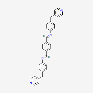 N,N'-[benzene-1,4-diyldi(E)methylylidene]bis[4-(pyridin-4-ylmethyl)aniline]