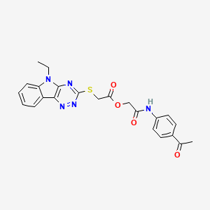 2-[(4-acetylphenyl)amino]-2-oxoethyl [(5-ethyl-5H-[1,2,4]triazino[5,6-b]indol-3-yl)sulfanyl]acetate