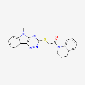 1-(3,4-Dihydro-2H-quinolin-1-YL)-2-({5-methyl-[1,2,4]triazino[5,6-B]indol-3-YL}sulfanyl)ethanone