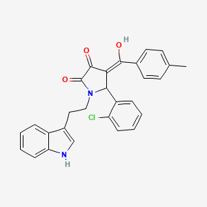 5-(2-chlorophenyl)-3-hydroxy-1-[2-(1H-indol-3-yl)ethyl]-4-[(4-methylphenyl)carbonyl]-1,5-dihydro-2H-pyrrol-2-one