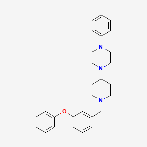 molecular formula C28H33N3O B10884397 1-[1-(3-Phenoxybenzyl)piperidin-4-yl]-4-phenylpiperazine 