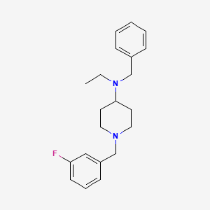 N-benzyl-N-ethyl-1-[(3-fluorophenyl)methyl]piperidin-4-amine