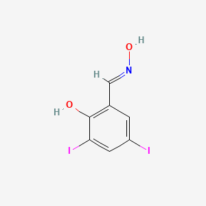 molecular formula C7H5I2NO2 B10884416 2-Hydroxy-3,5-diiodobenzaldehyde oxime 